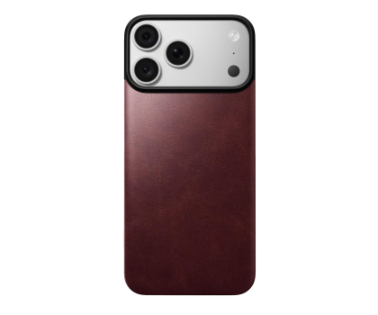 Etui do telefonów Nomad Magnetic Leather Back iPhone 18 Pro / 17 Pro MagSafe (burgun